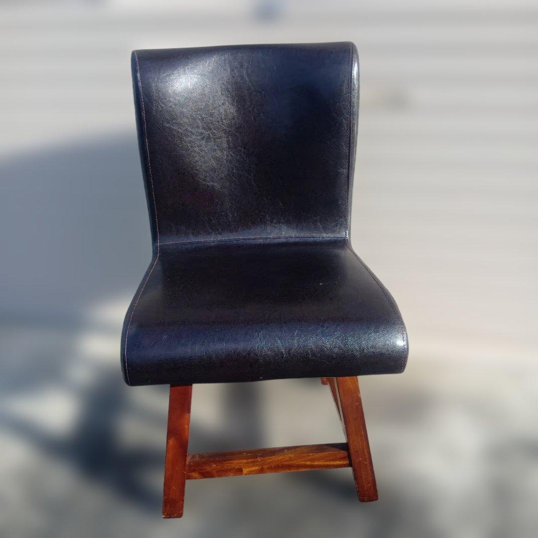 ヴィンテージ MORISHIGE PUレザー アンティーク回転チェア③