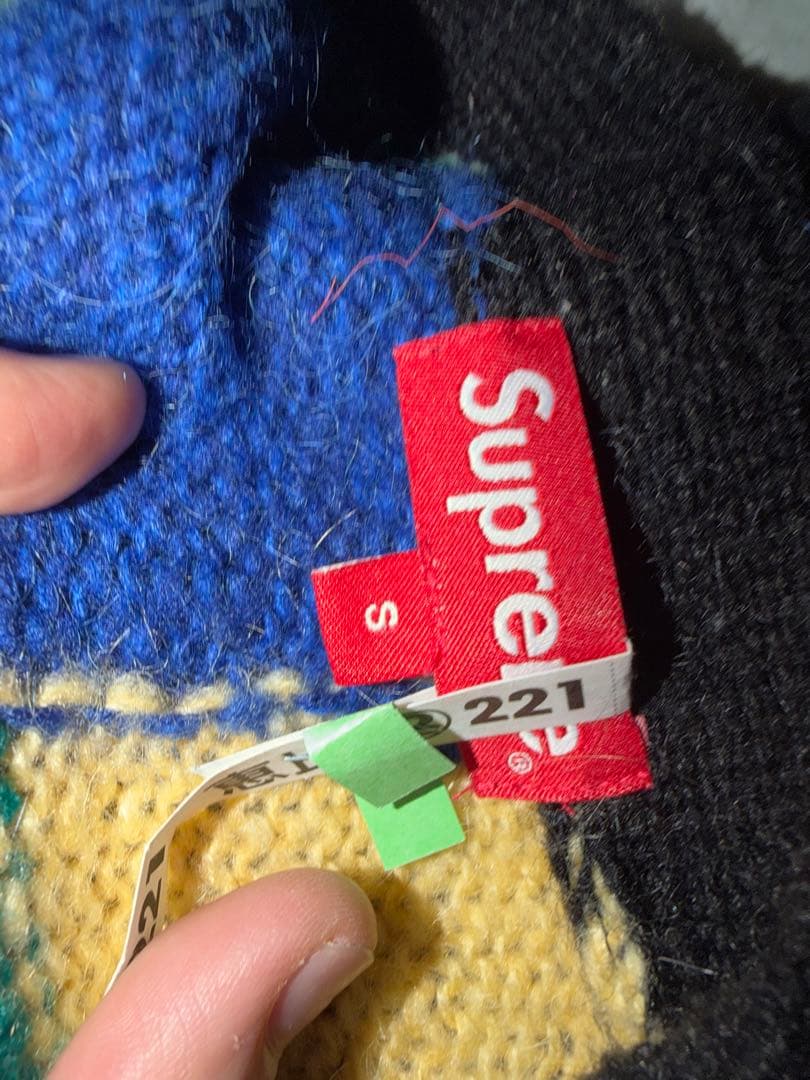Supreme マルチカラー カーディガン Sサイズ