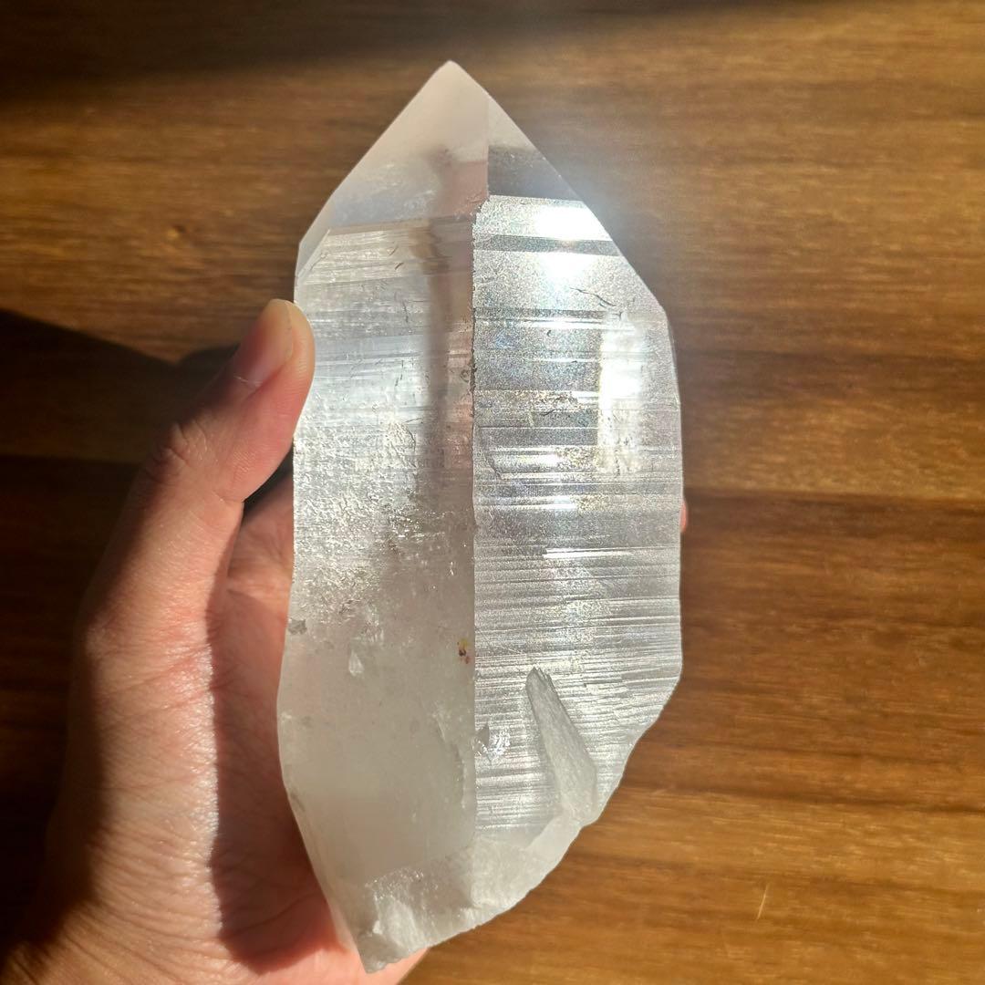 【水晶　ロック クリスタル】　バーコード入り　ビッグポイント　⑤