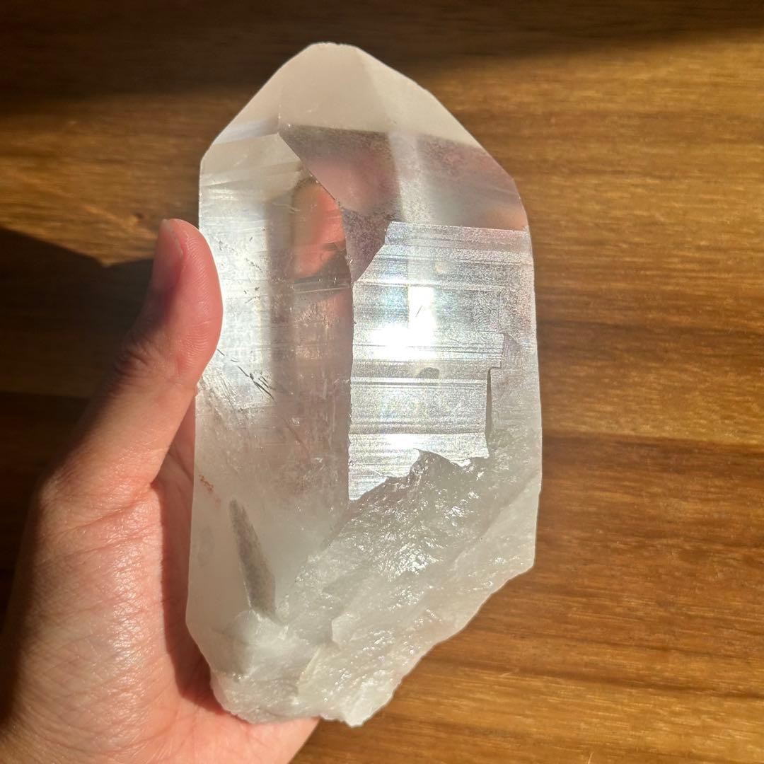 【水晶　ロック クリスタル】　バーコード入り　ビッグポイント　⑤