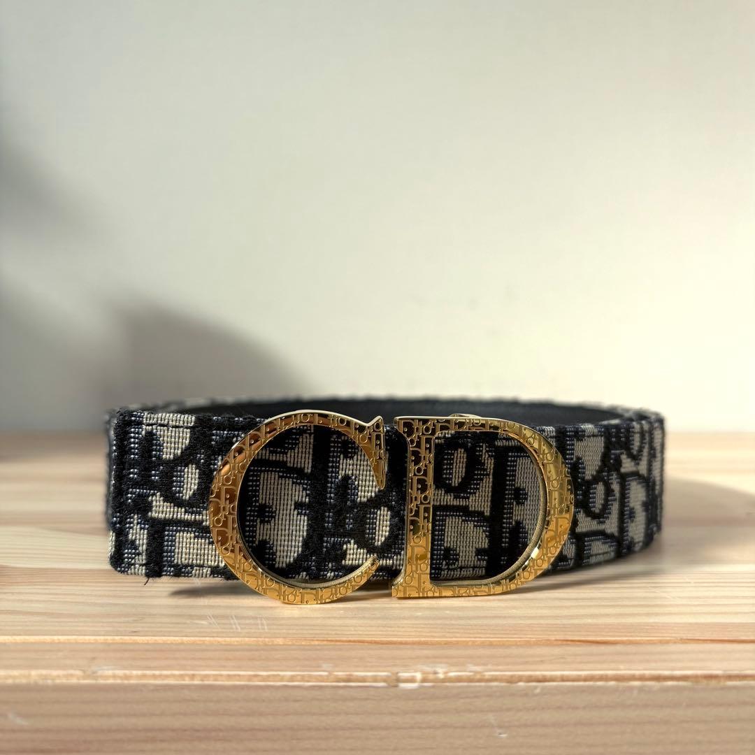 未使用級　Christian Dior CDロゴバックル　トロッター　ベルト