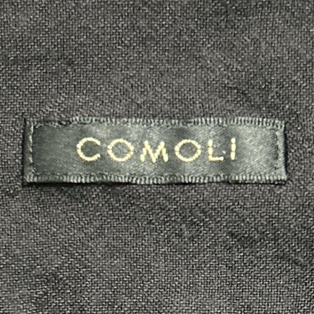COMOLI レーヨン オープンカラーシャツ ブラック サイズ4