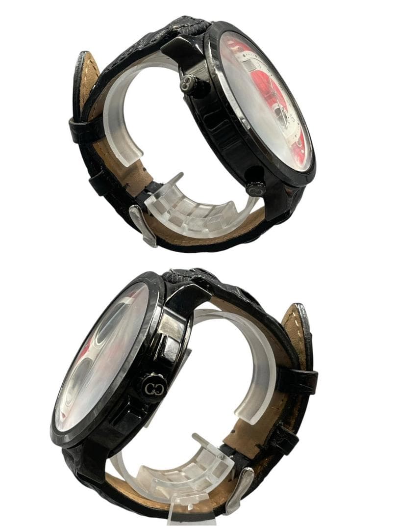 【新品電池】カーティス 腕時計 クォーツ ビッグタイムワールド クロコダイル