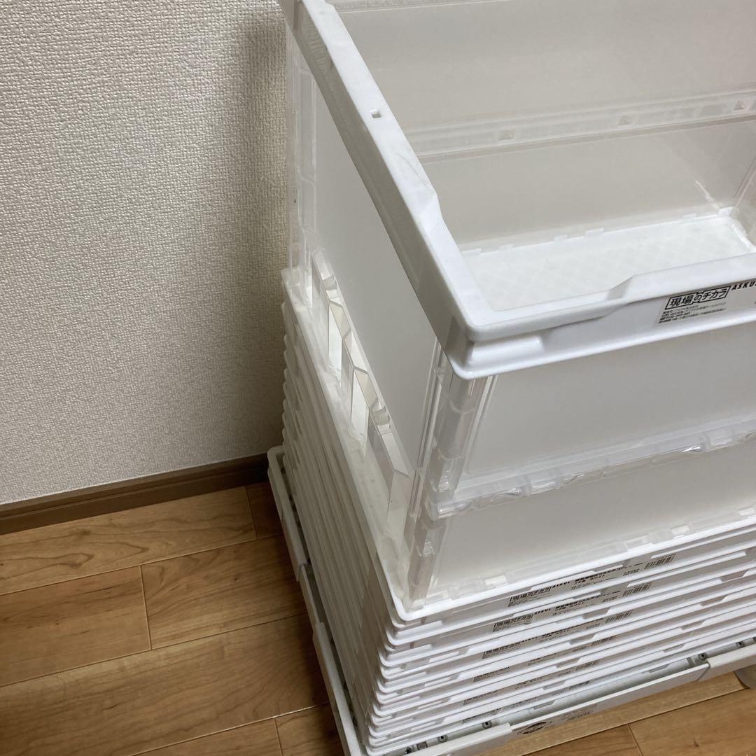 アスクル 「現場のチカラ」 ペタンコO-50B 50L ホワイト 5個セット