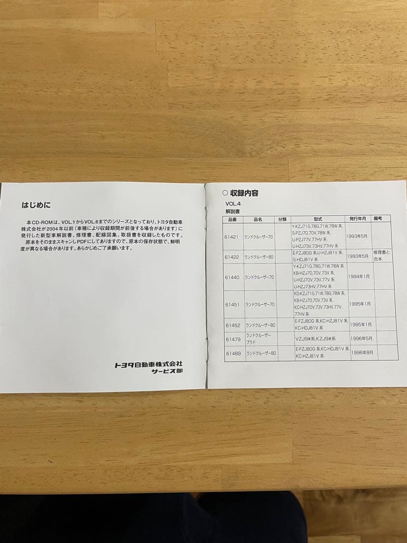 トヨタ ランドクルーザー サービスマニュアルVOL.4