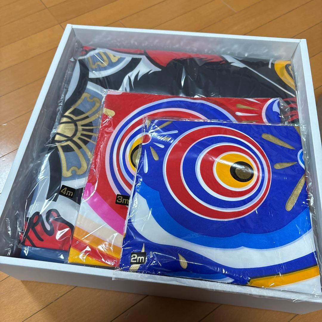 4m 40号　6点セット　鯉のぼり　鯉幟　庭園用　庭用　金太郎　ゴールド　俊峰