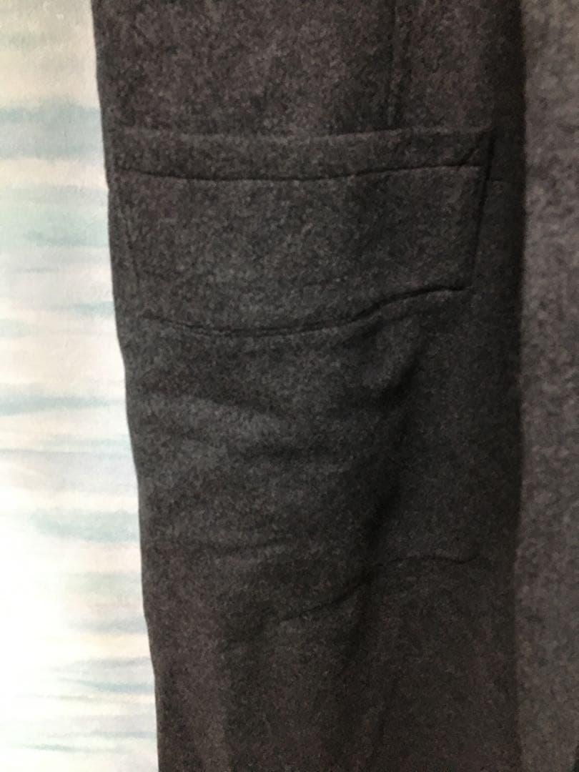 【Y'sヨウジヤマモト】ロング丈コート　フェルト生地　グレー　モード 日本製