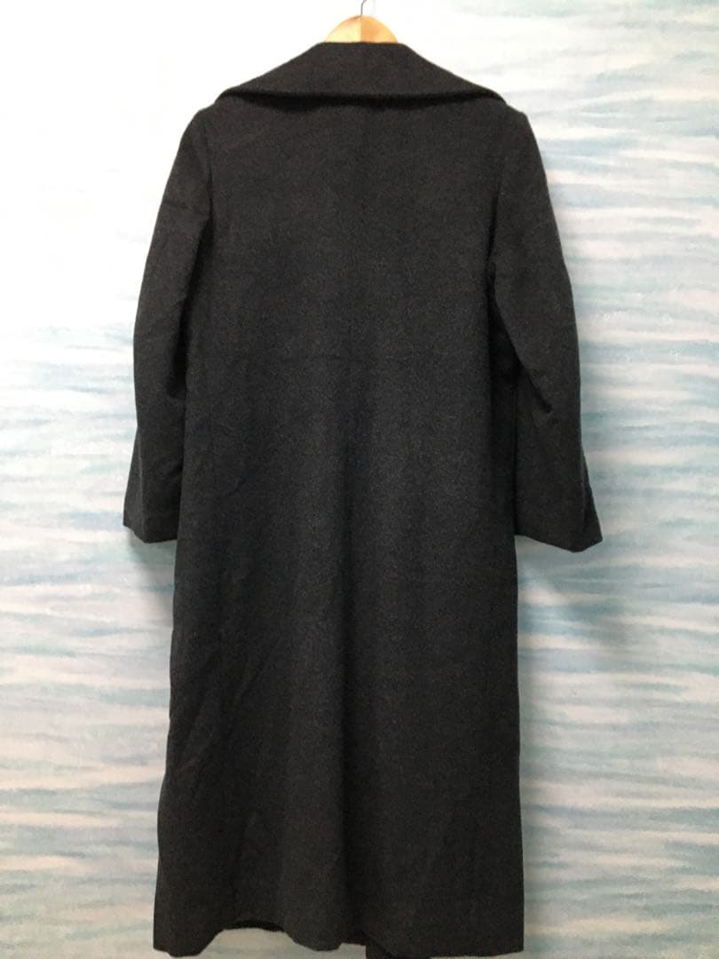 【Y'sヨウジヤマモト】ロング丈コート　フェルト生地　グレー　モード 日本製