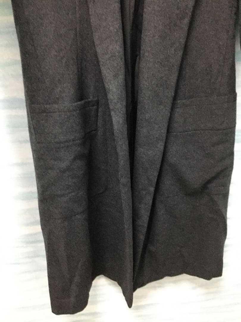 【Y'sヨウジヤマモト】ロング丈コート　フェルト生地　グレー　モード 日本製