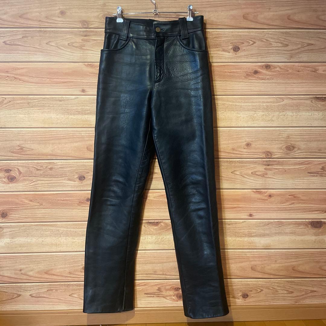 VANSON バンソン レザーパンツ USA製 黒 W28 実寸W70
