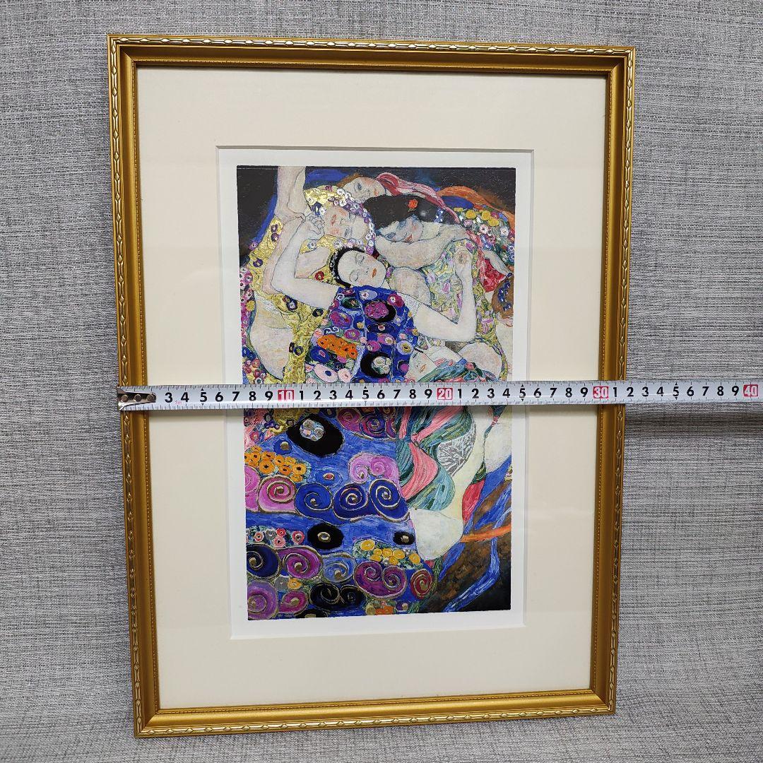 グスタフ クリムト 乙女たち 極美品 インテリアアート 額装 ミクストメディア）