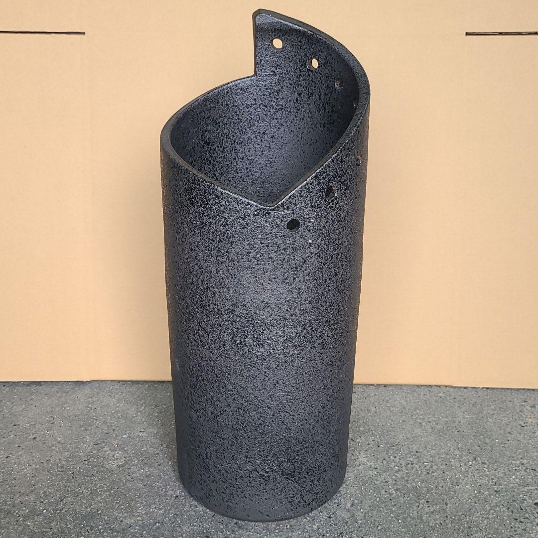 信楽焼傘立て 黒スパタ 高さ５６cm