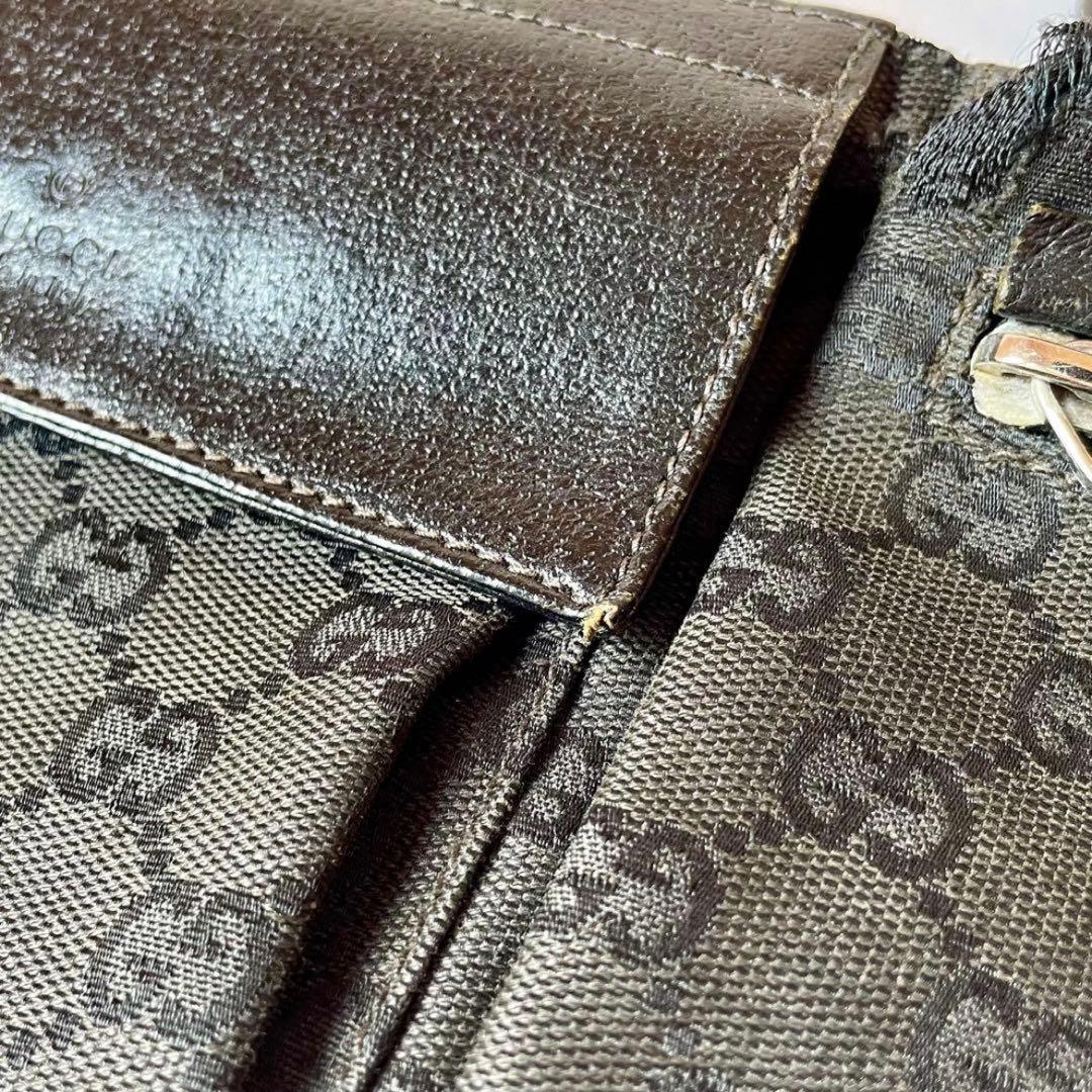 【GUCCI】ブラック ボディバッグ ウエストポーチ ブラック GGパターン
