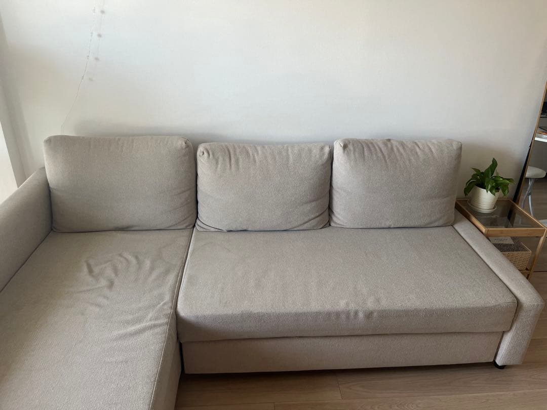 IKEA フリーヘーテン　L字型ファブリックソファ