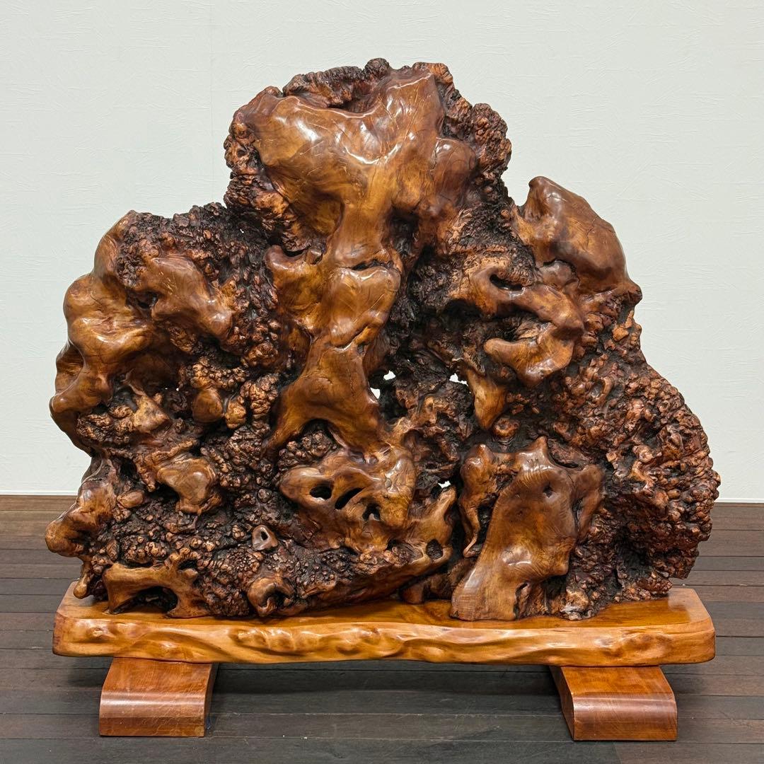 H21K45 巨大 天然木 瘤 衝立 コブ 木製オブジェ