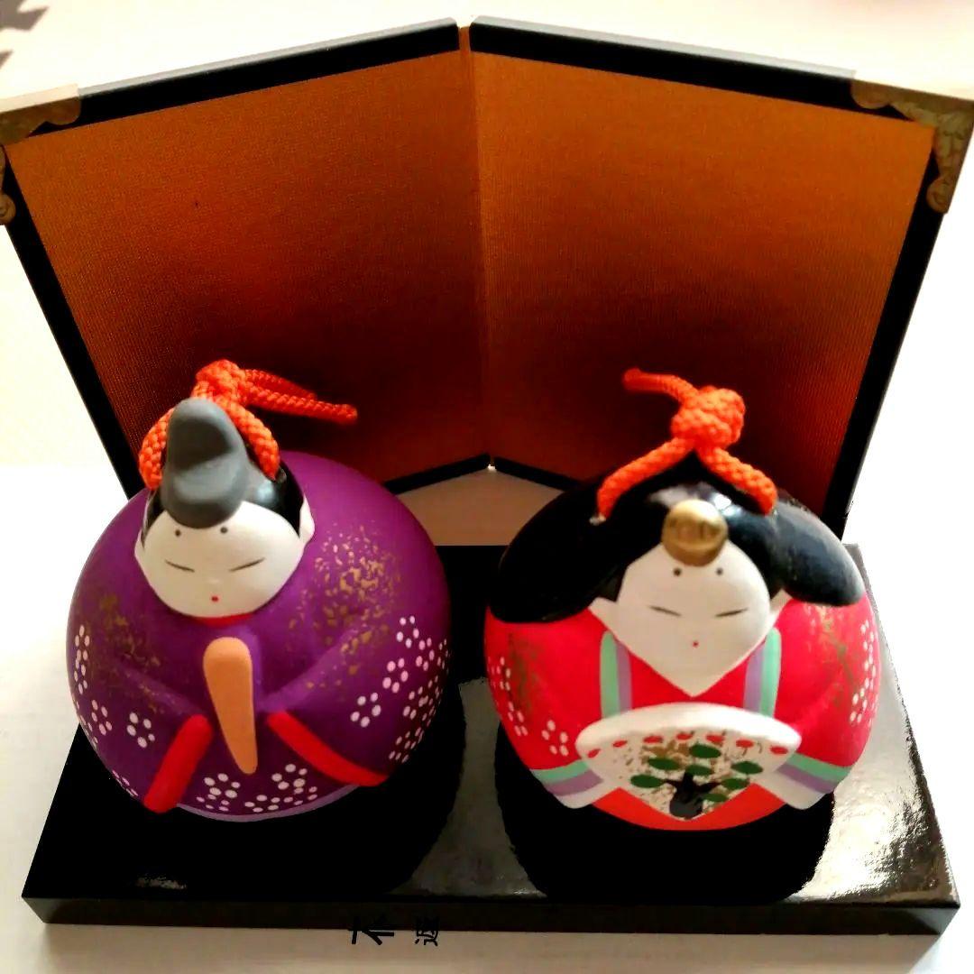 お値下げ美品豪勝作 親王飾り雛人形セット 陶器製