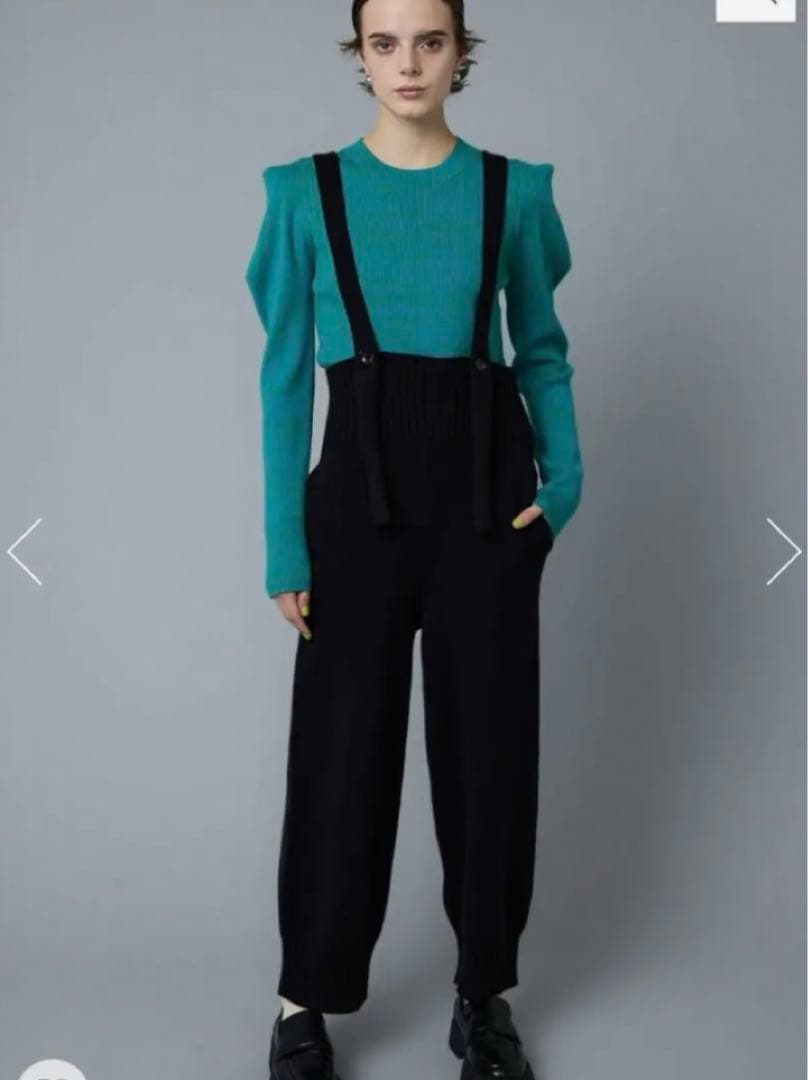 HeRIN.CYE ヘリンドットサイ　ニットサスペンダーパンツ