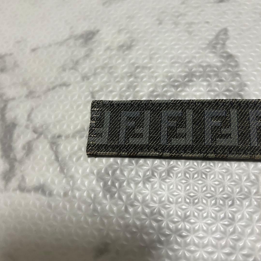 フェンディ ベルト ズッカ FFロゴ バックル ゴールド キャンバス メンズ