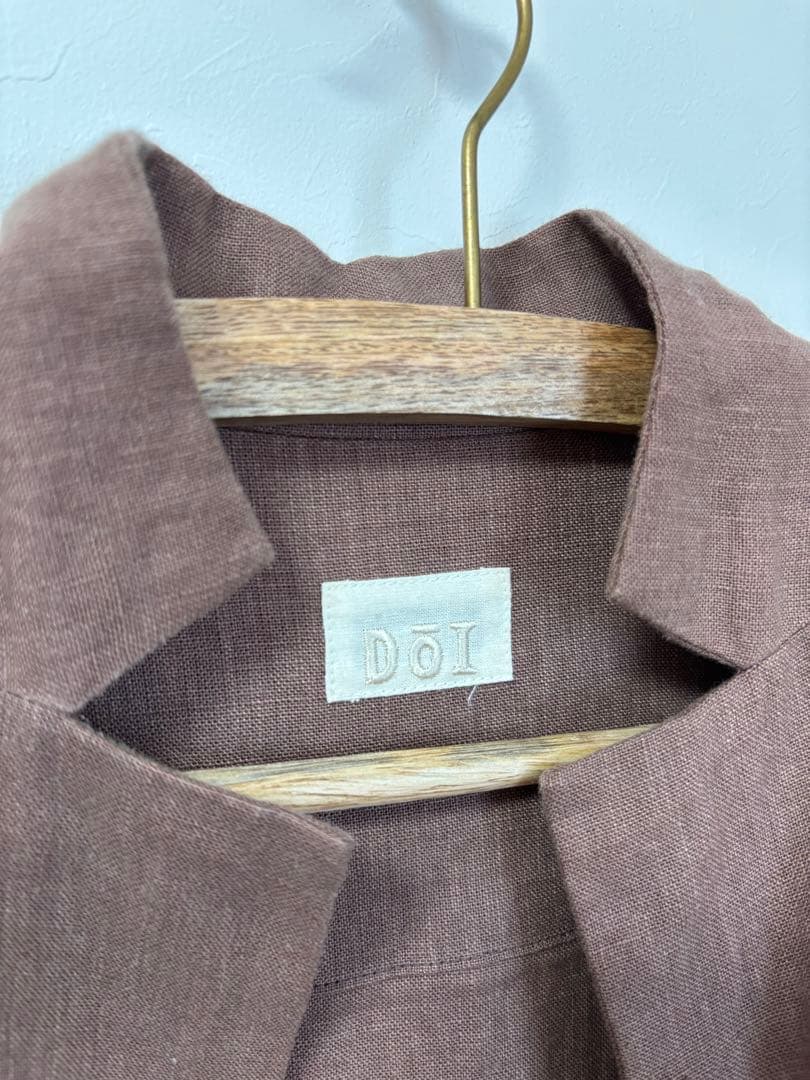 DoI 働衣　Lily coat リリーコート　リネン　ブラウン