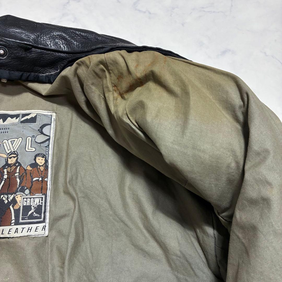 VINTAGE レザージャケット A-2 フライトジャケット ブラック (54)