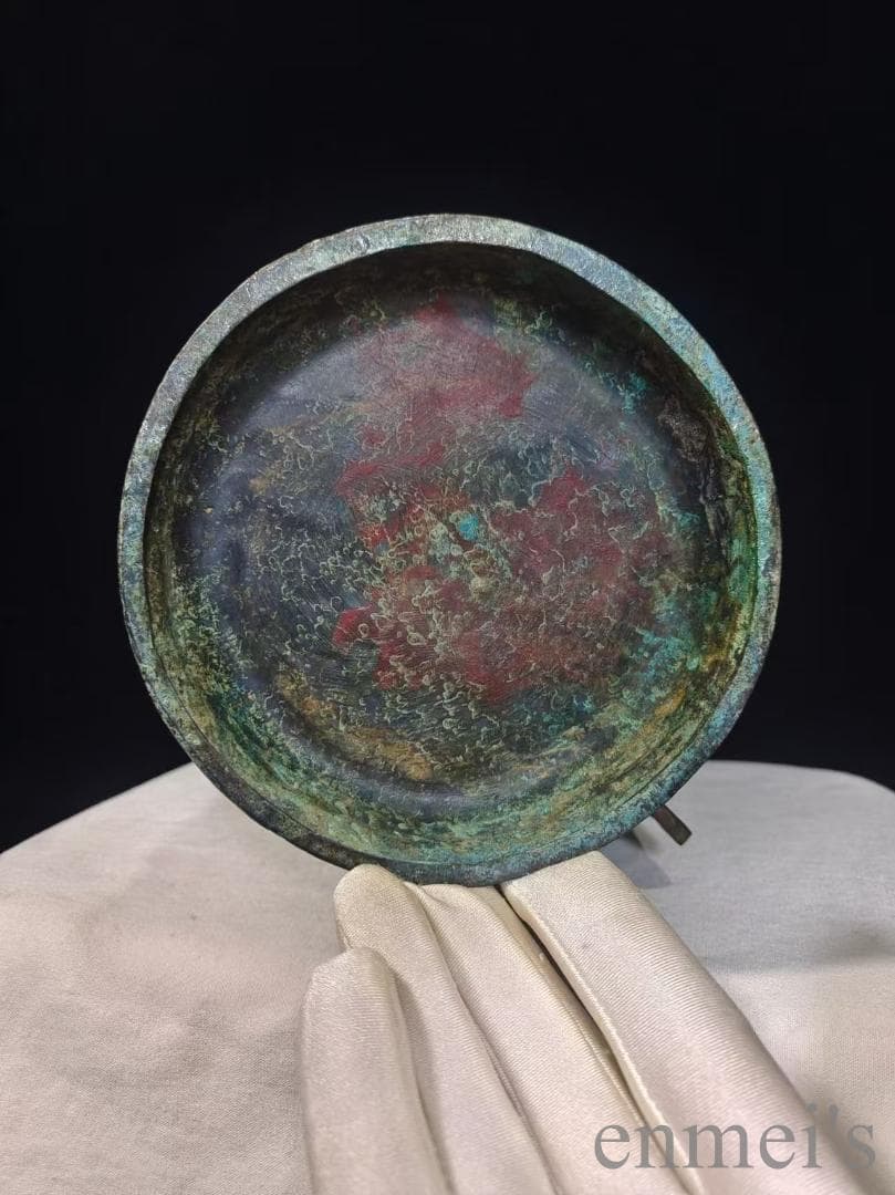 中国古美術【觶】周青銅器 飲酒器 盛酒器 酒具 純銅製 高浮彫 手彫り 文房置物