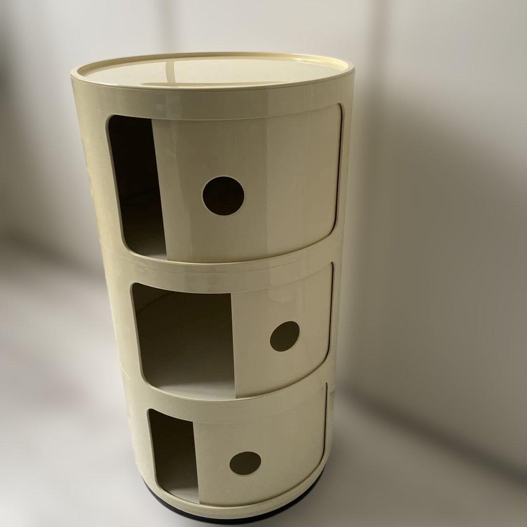 正規品　Kartellカルテル　コンポニビリ 3段 ホワイト　キャビネット　収納