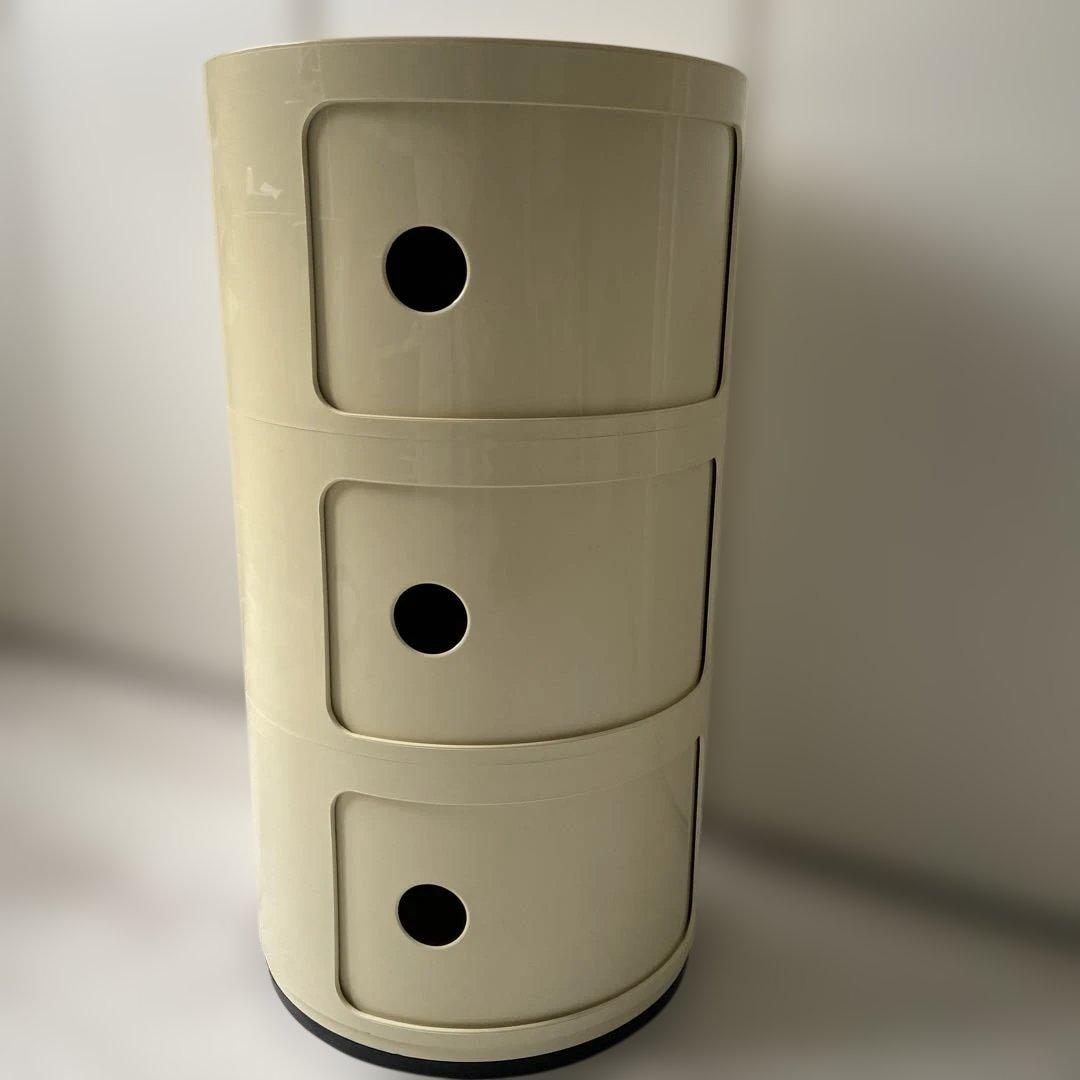 正規品　Kartellカルテル　コンポニビリ 3段 ホワイト　キャビネット　収納