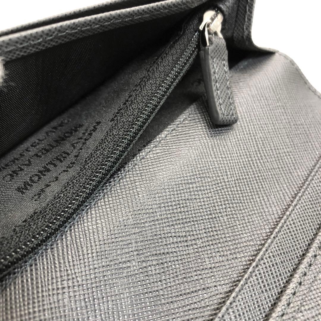 【未使用✨ 極美品】　MONTBLANC モンブラン 長財布 二つ折り　グレー