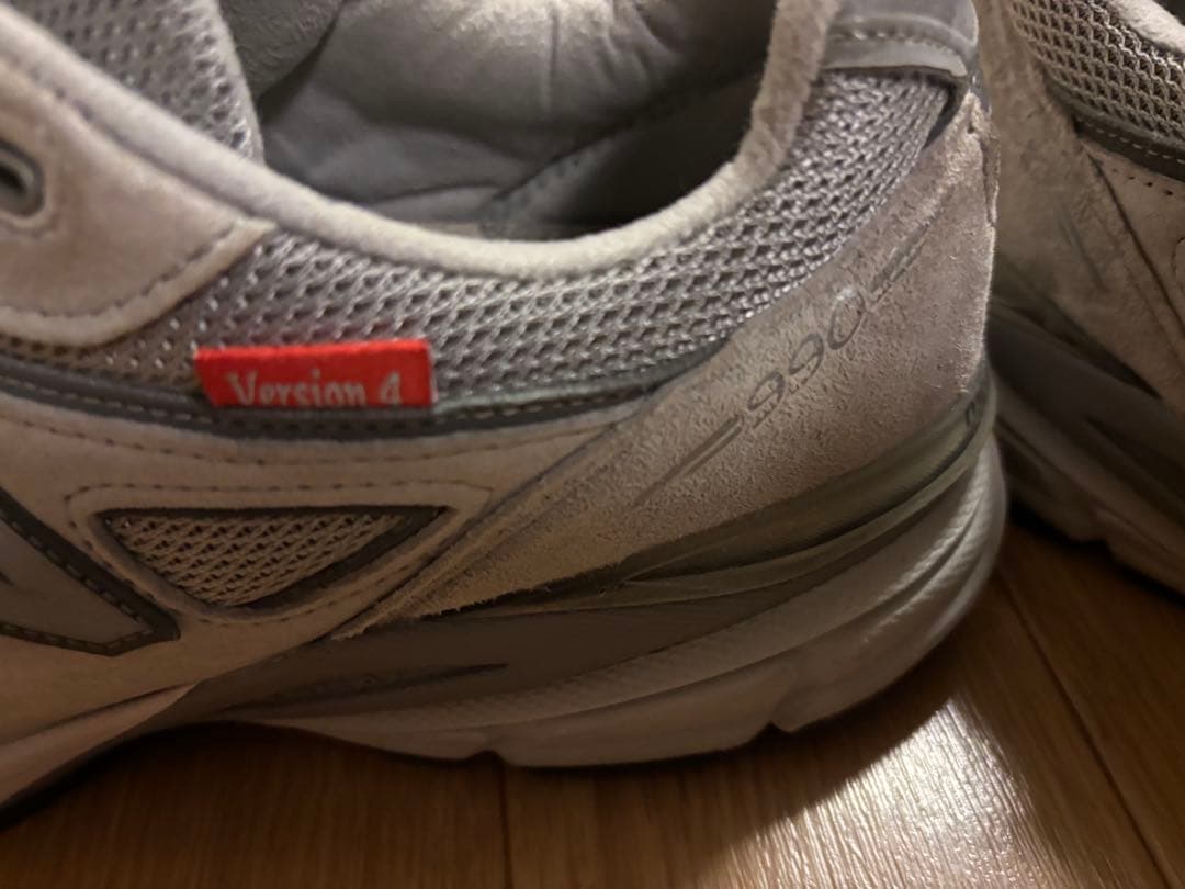 New Balance 990v4 グレー スニーカー　赤タグ