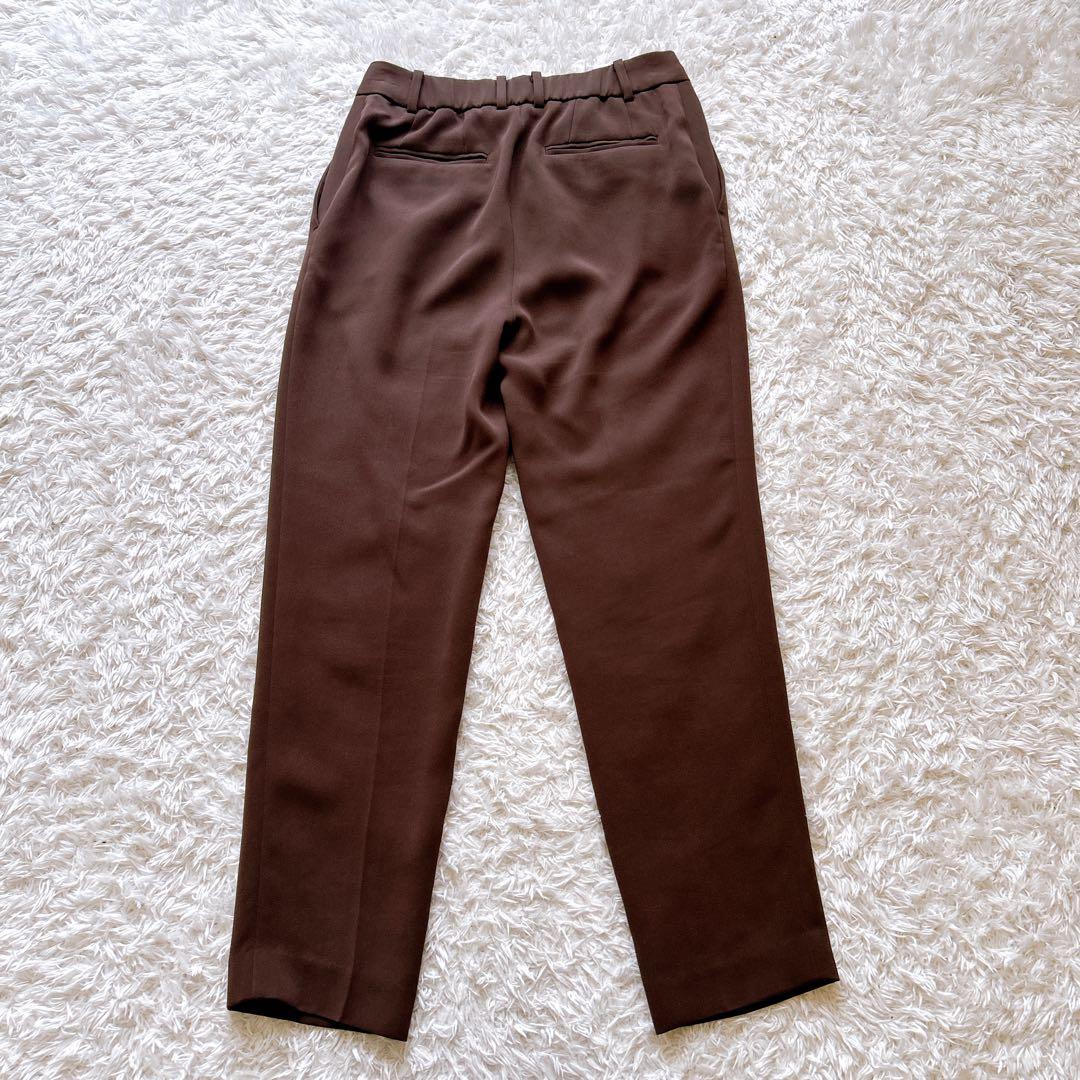 プラステ　トリアセブレンド セットアップ ノーカラー　パンツ　23AW ブラウン