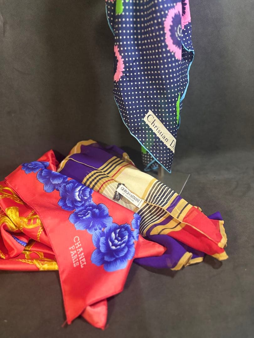 ヴィンテージ ハイブランド スカーフ4点セット Dior CHANEL 他
