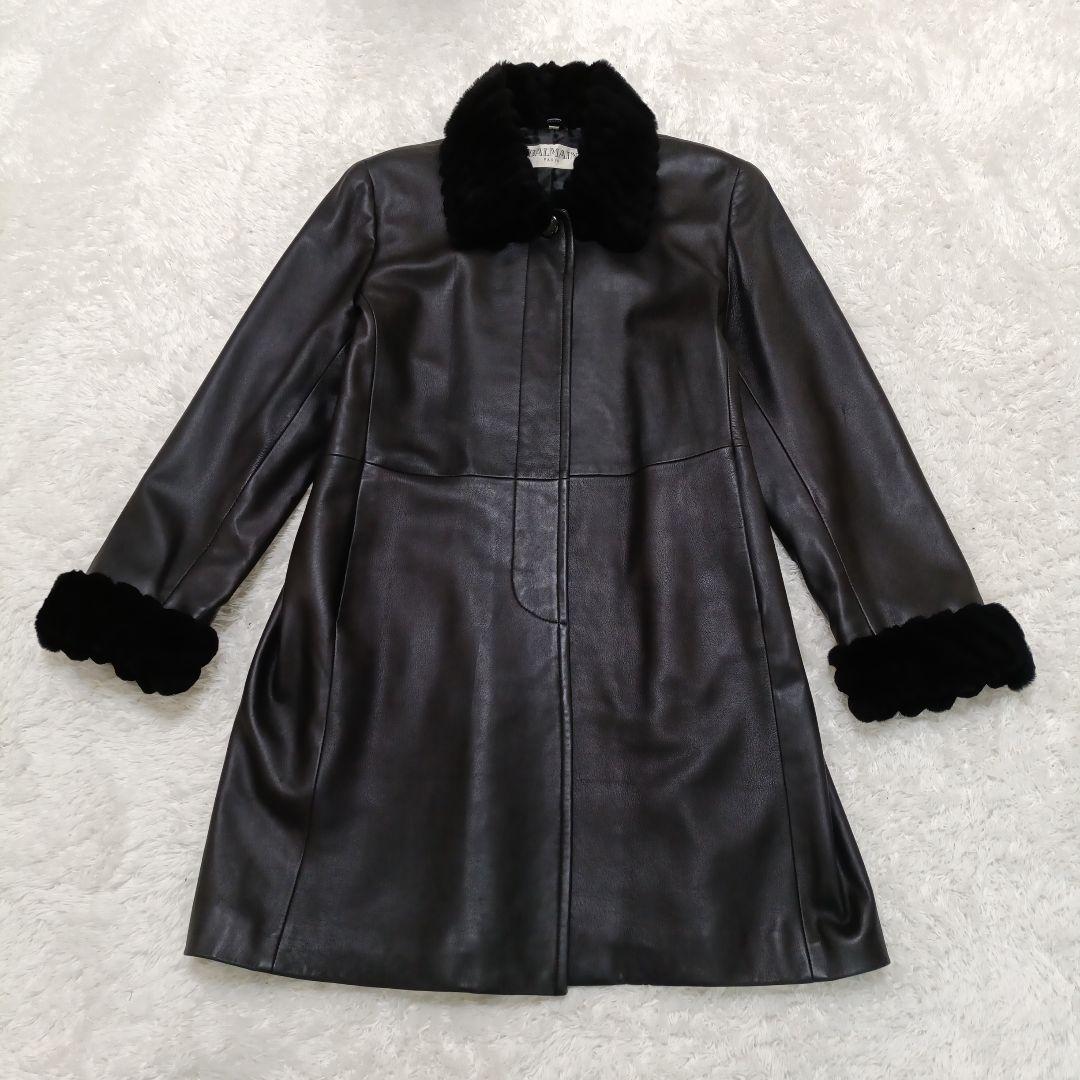 ✨️美品✨️バルマン　高級 羊革 レザージャケット ファー付き　ラムレザー　L