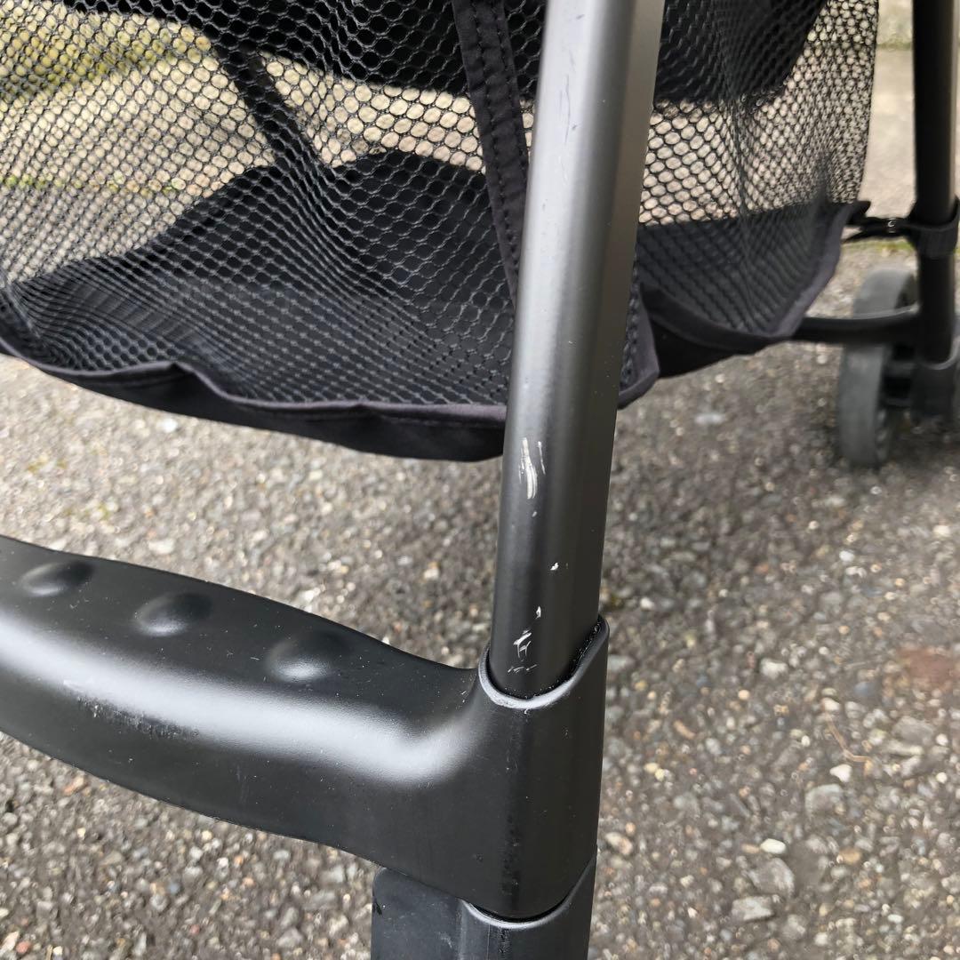 【235】アップリカ ベビーカー カルーンエアーAB カラフルドット 紺 美品