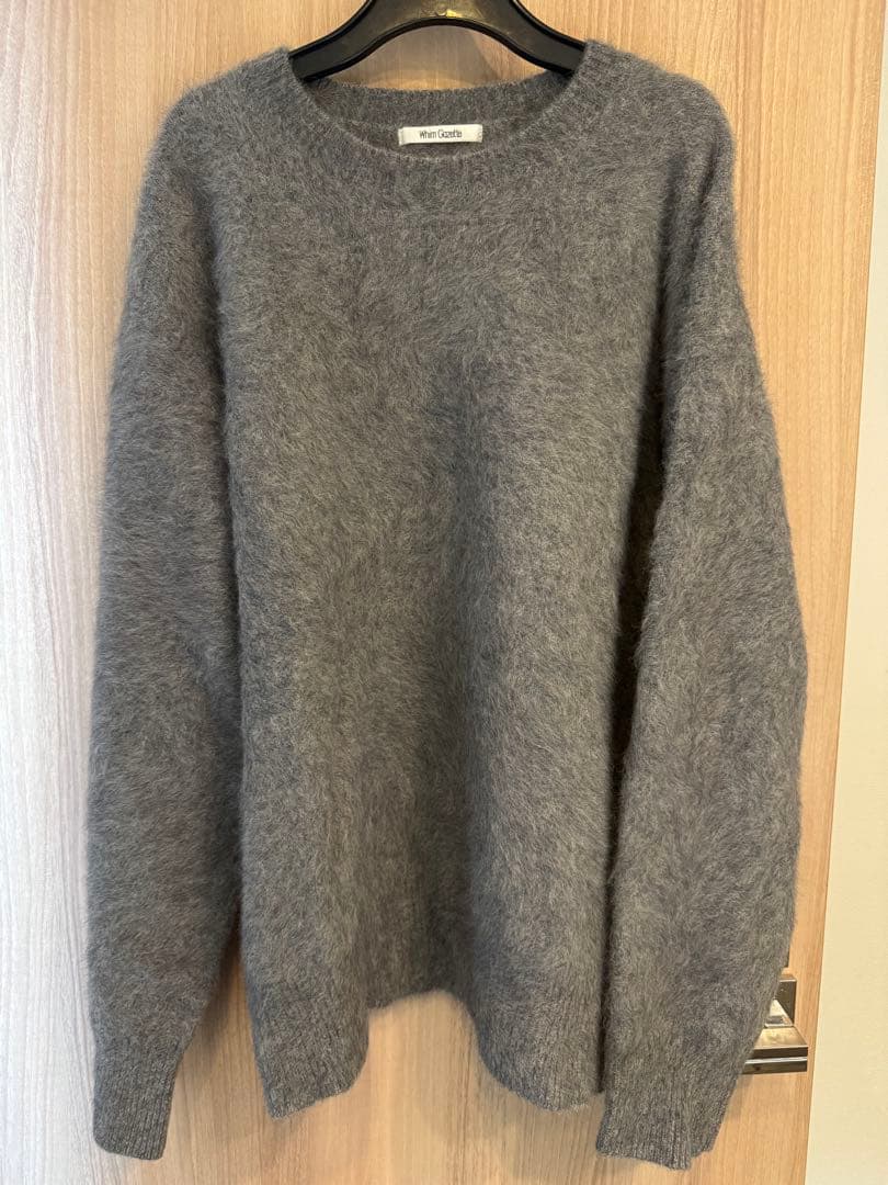 Whim Gazette カシミヤ混クルーネックファーニット美品