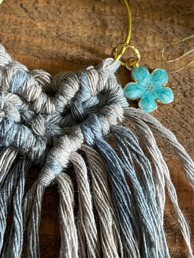 マクラメෆ‪bagチャームෆ‪vintageデニムෆ‪b.