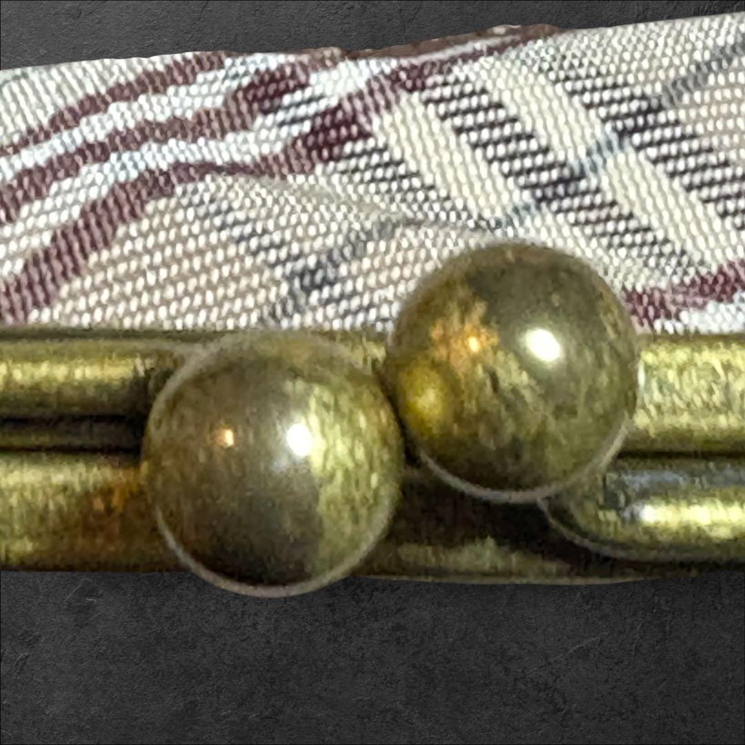 【極美品】バーバリーブルーレーベル がま口ポーチ ホースロゴ ノバチェック 茶