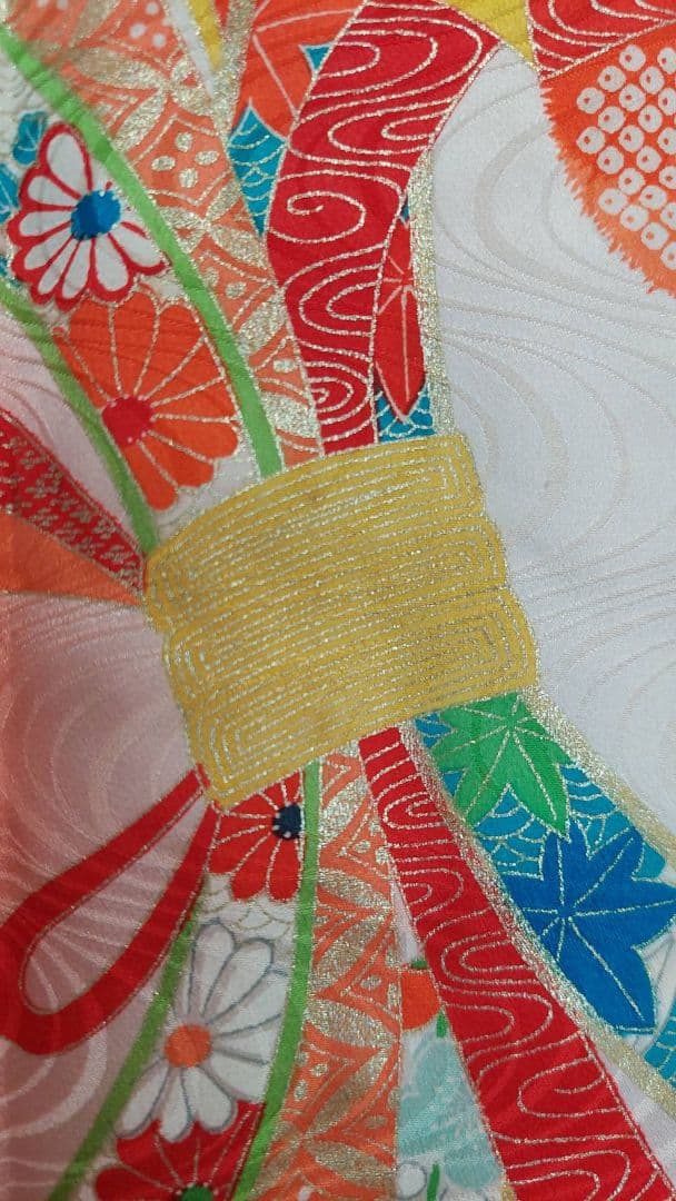 NA463アンティーク子供着物ジュニアサイズ  正絹  着丈124センチ裄丈57