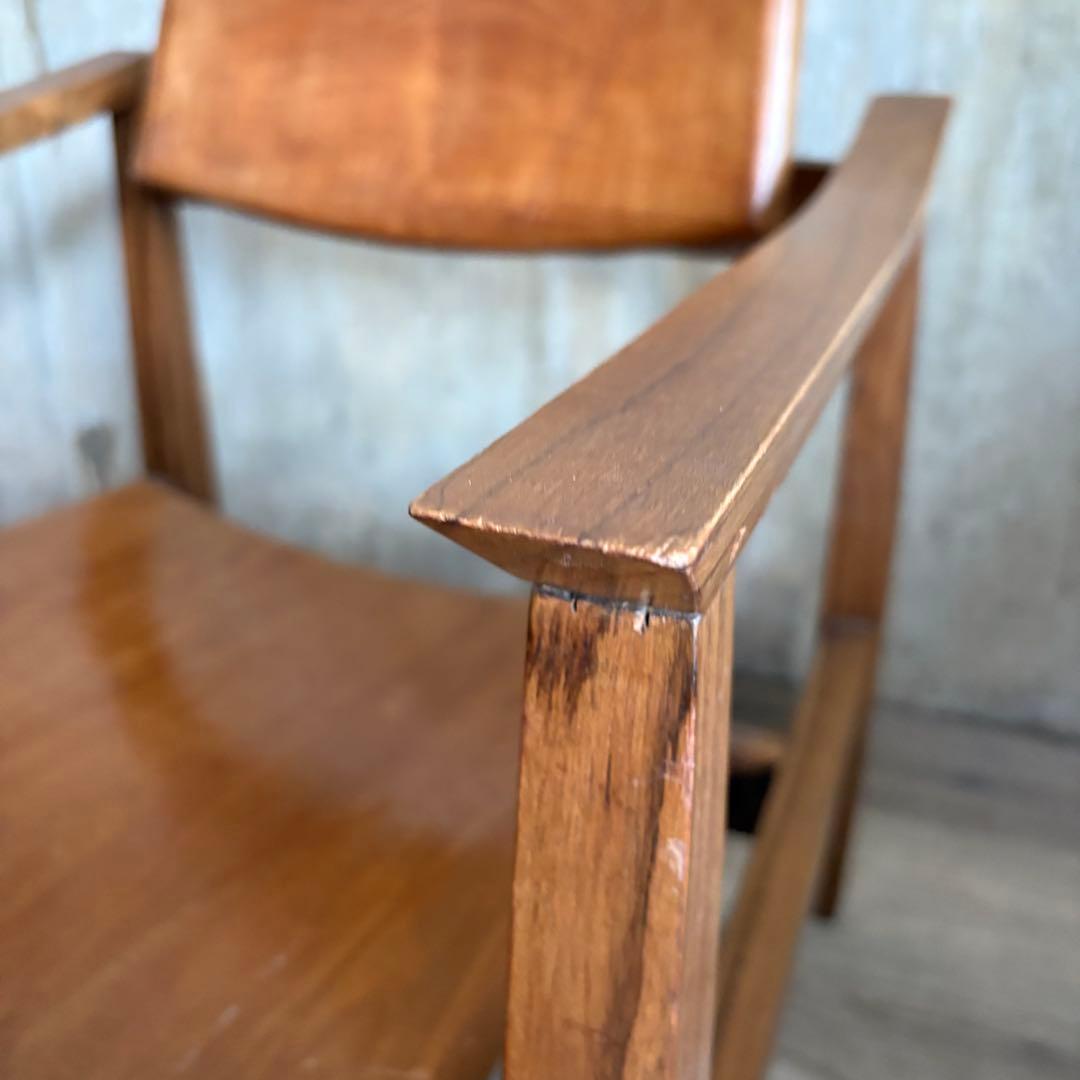 ラウンジチェア　チーク無垢材　つばきや クブンチェア