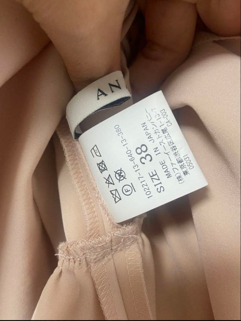 【新品未使用】ANAYI アナイ ライトダブルクロスペプラムブラウス 38