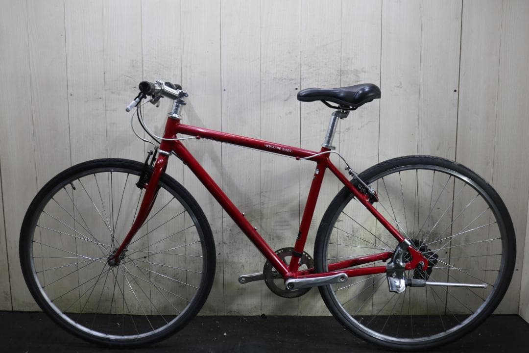 あさひ製WEEKEND アルミ 700C シマノ7速 460mm RED クロス