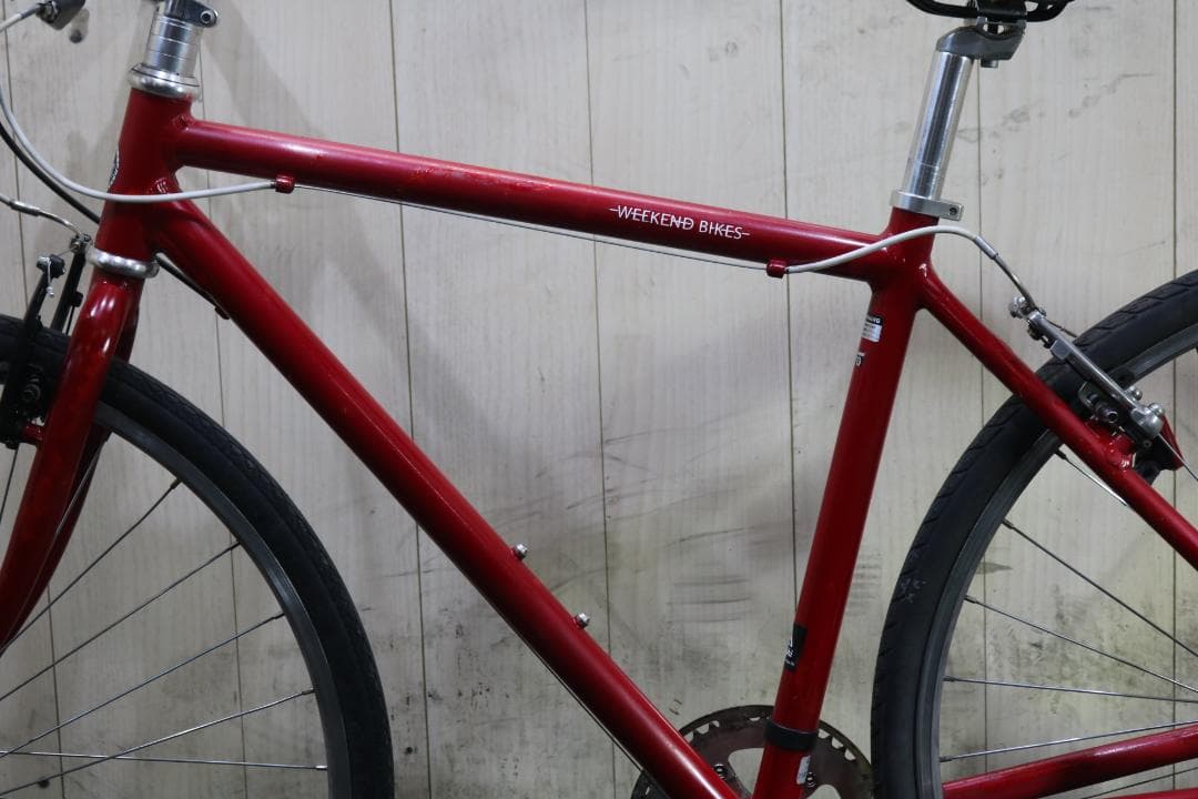 あさひ製WEEKEND アルミ 700C シマノ7速 460mm RED クロス