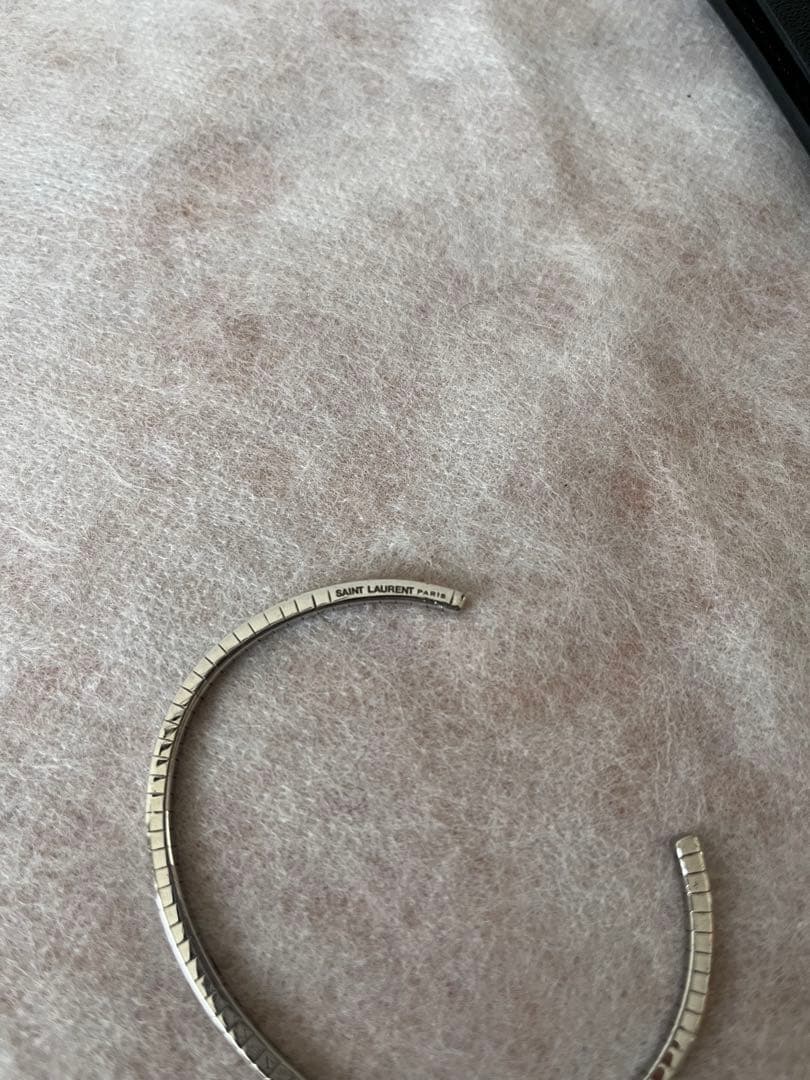 SAINT LAURENT シルバーバングル　サンローラン　サイズM アクセ