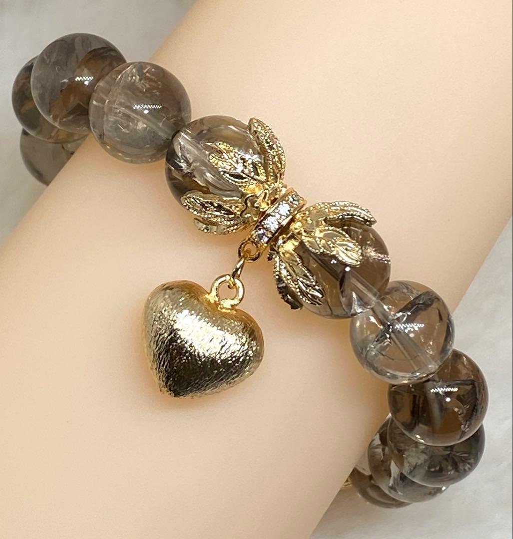 流砂入り水入り水晶　虹入り　動き有り　アイリススモーキークォーツ　癒し　魔除け