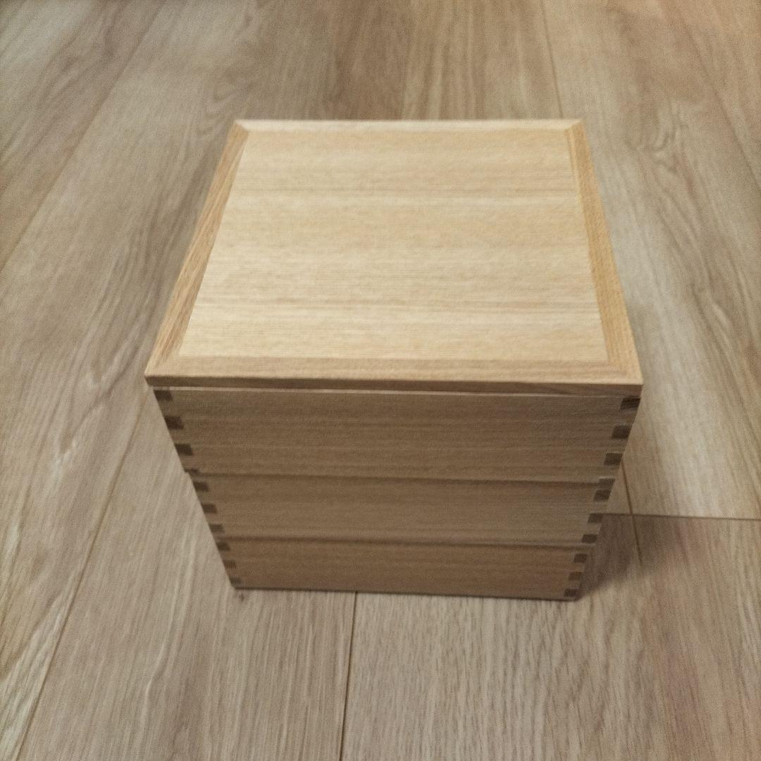 松屋漆器店　木製 3段重箱 仕切り付き