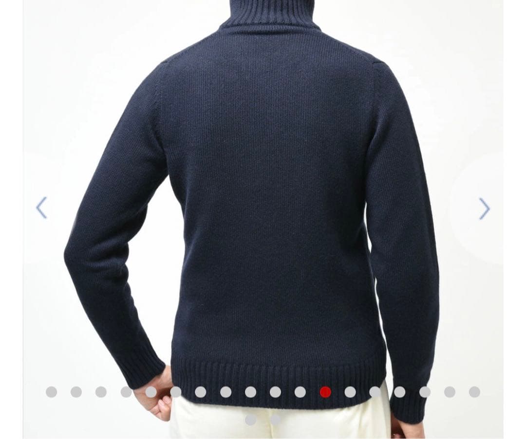 【最終値下げ】希少 ZANONE（ザノーネ）5ゲージカシミアスタンドカラーニット