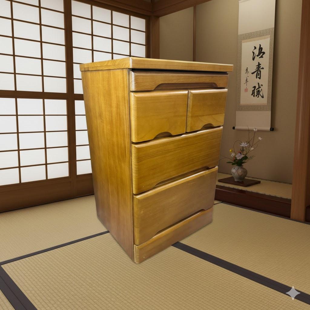 仏壇 台 チェスト 収納 モダン 完成品 天然木 幅46 奥行39 高さ70