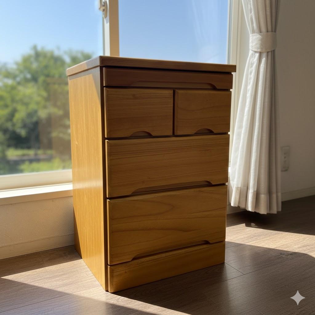 仏壇 台 チェスト 収納 モダン 完成品 天然木 幅46 奥行39 高さ70