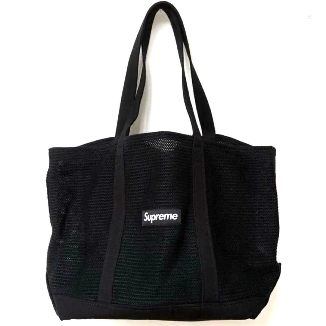 年末セール　Supreme メッシュ ブラック トートバッグ