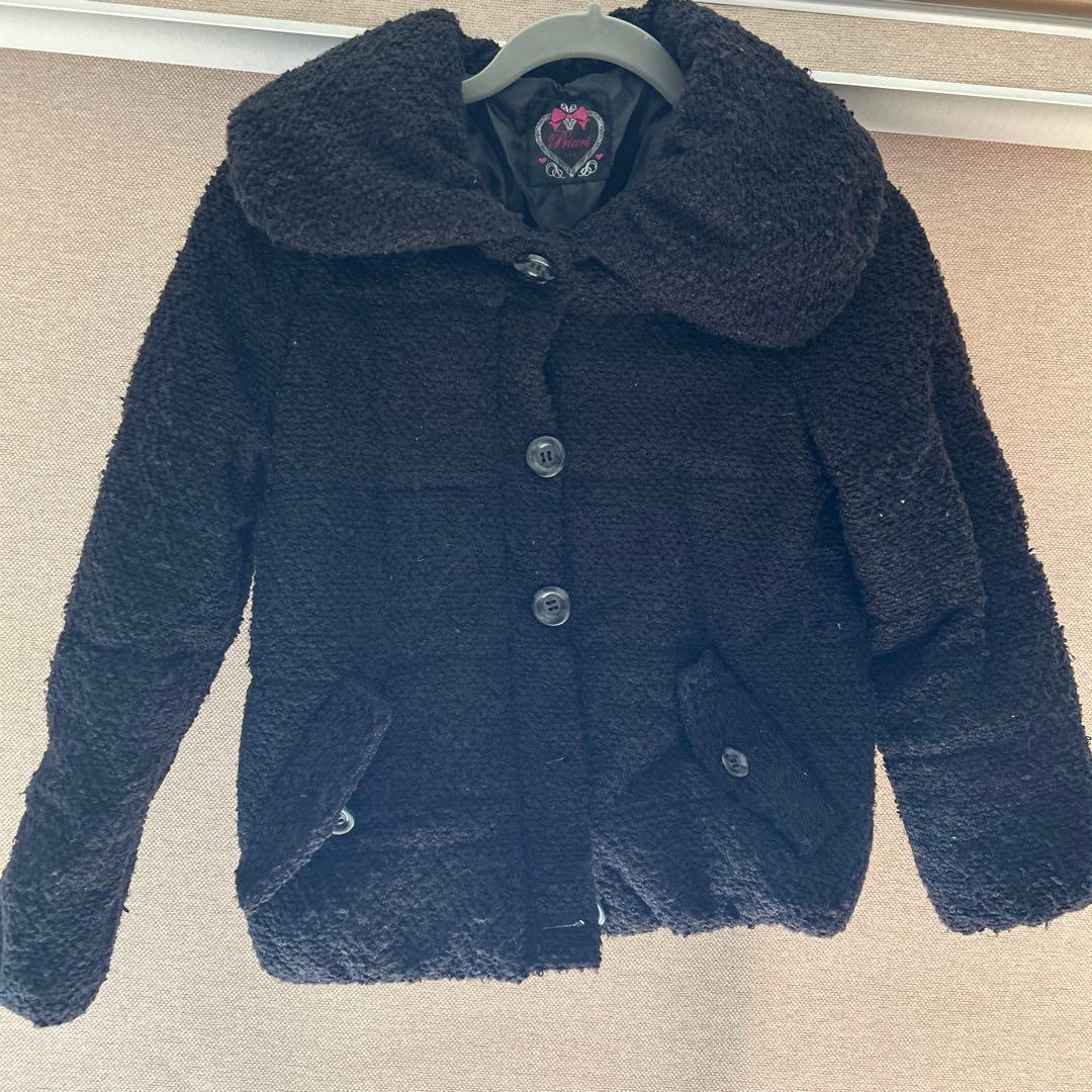 Priuri 黒 ウールコート 140