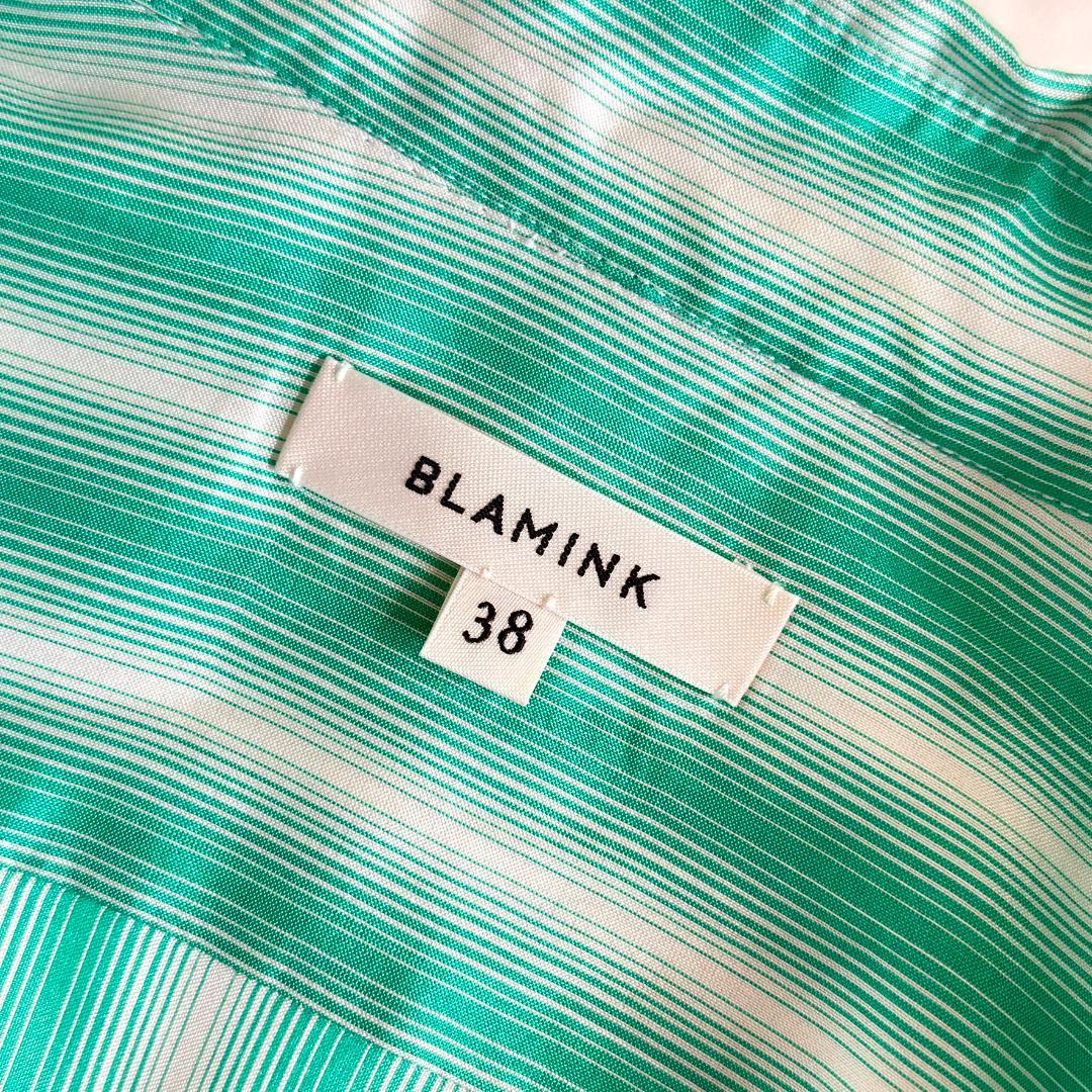 美品♪ブラミンク シルク100% フレンチスリーブブラウス 38 qx5